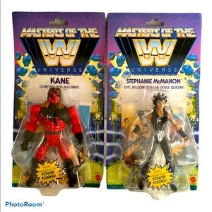 Masters Of The WWE Universe  MOTU NEW  Lot Of 2 - KANE & STEPHANIE McMAHON